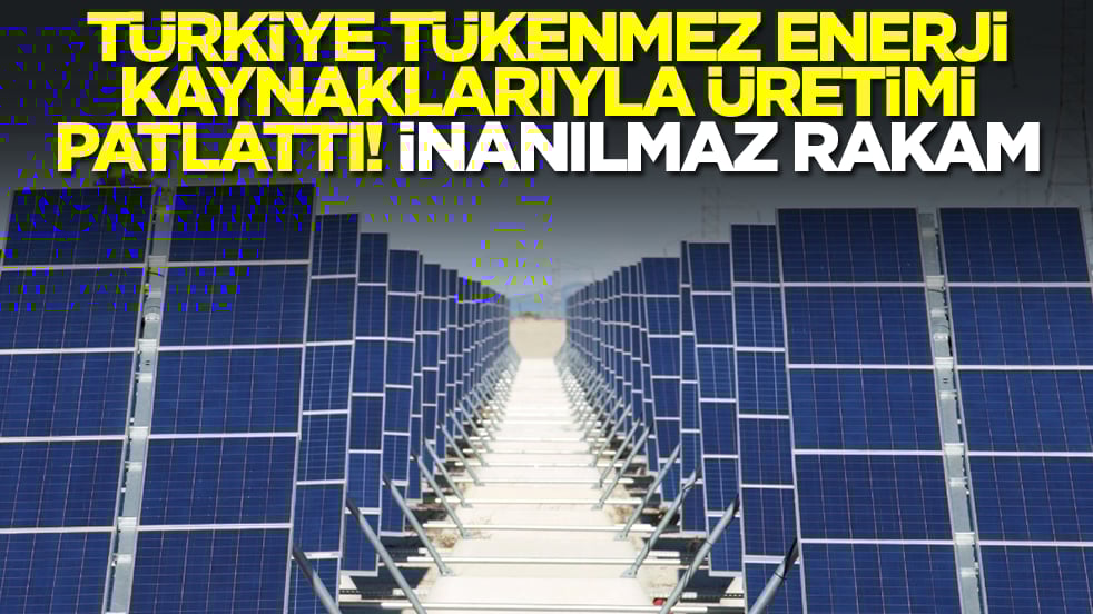 Türkiye tükenmez enerji kaynaklarıyla üretimi patlattı: İnanılmaz rakam