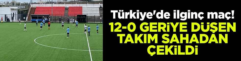 Türkiye'de ilginç maç! 12-0 geriye düşen takım sahadan çekildi