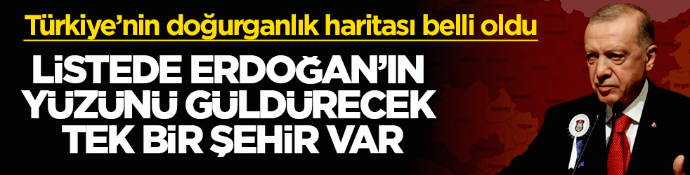 Türkiye’nin doğurganlık haritası belli oldu! Listede Cumhurbaşkanı Erdoğan’ın yüzünü güldürecek tek bir şehir var