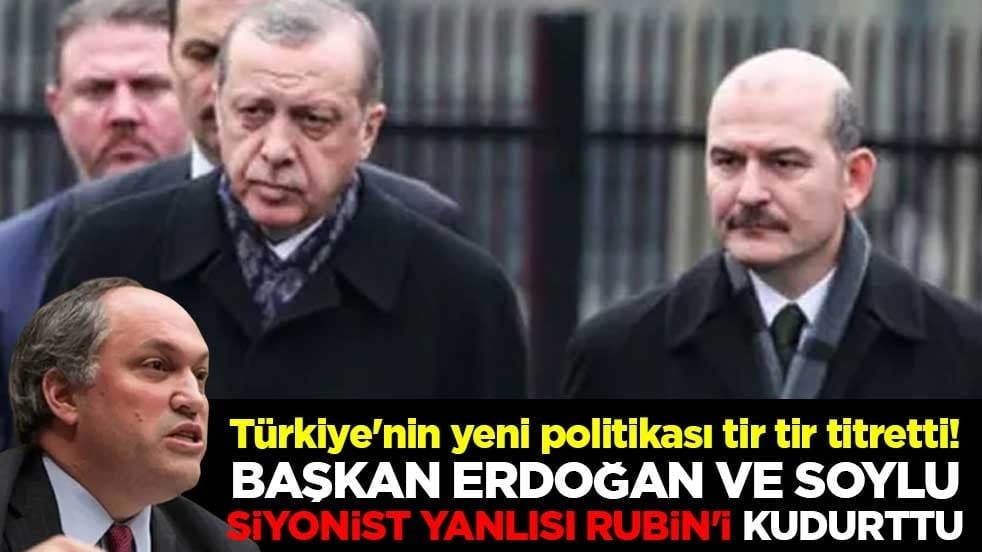 Türkiye'nin yeni politikası tir tir titretti! Başkan Erdoğan ve Soylu Siyonist yanlısı Rubin'i kudurttu