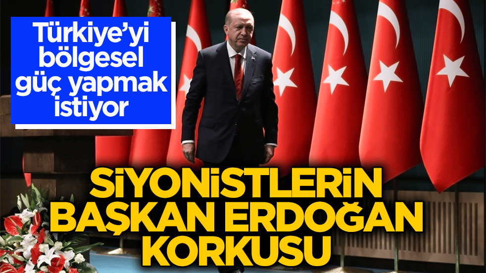 Türkiye’yi bölgesel güç yapmak istiyor! Siyonistlerin Başkan Erdoğan korkusu