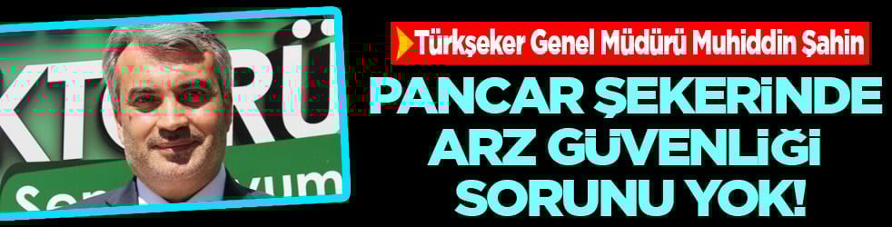 Türkşeker Genel Müdürü Şahin'den 'Pancar şekerinde arz güvenliği sorunu yok' açıklaması