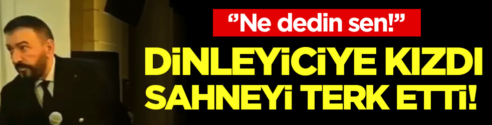 Ünlü şarkıcı dinleyiciye kızdı sahneyi terk etti: 'Ne dedin sen'