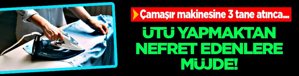 Ütü yapmak kabus olmasın! Çamaşır makinesine 3 tane atınca kırışıklık kalmıyor... Duyan inanamadı
