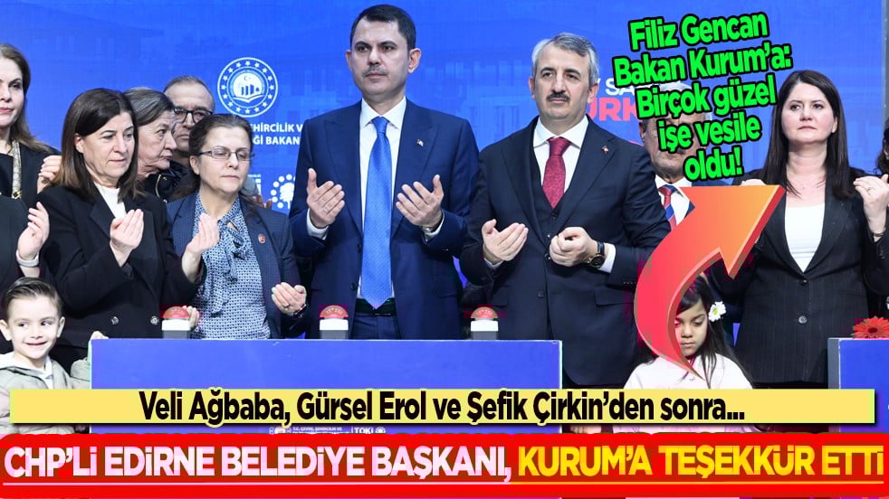 Veli Ağbaba, Gürsel Erol ve Şefik Çirkin’den sonra, bir CHP'li belediyeden daha Kurum'a teşekkür!