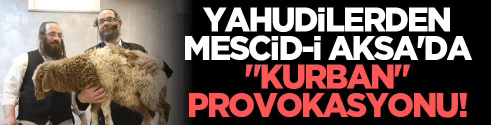 Yahudilerden Mescid-i Aksa'da "kurban" provokasyonu!