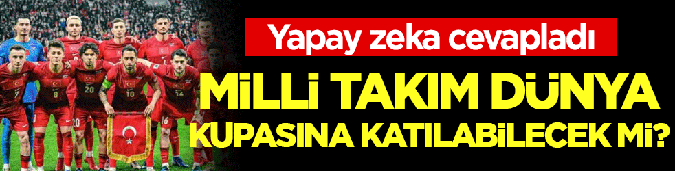 Yapay zeka cevapladı: Türkiye Dünya Kupası'na gidebilecek mi?