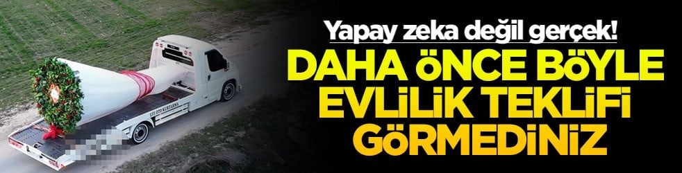 Yapay zeka değil gerçek! Daha önce böyle evlilik teklifi görmediniz