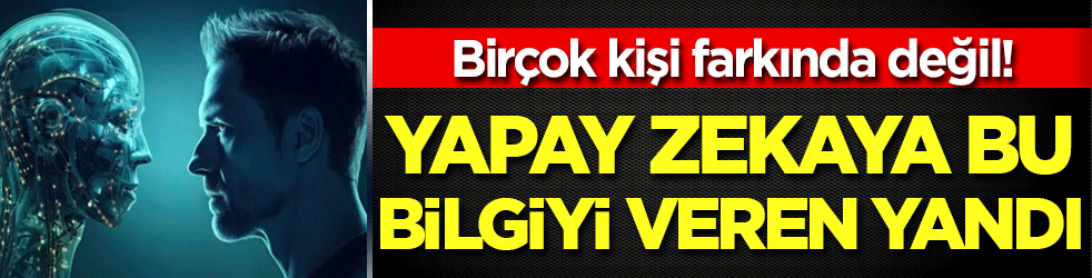 Yapay zekaya bu bilgiyi veren yandı! Birçok kişi farkında değil!