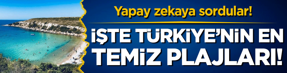 Yapay zekaya sordular: İşte Türkiye'nin en temiz plajları!