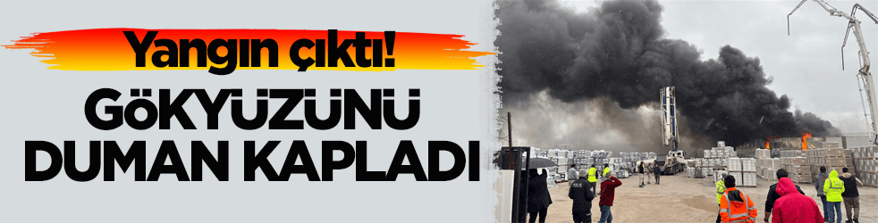 Yapı malzemeleri deposunda büyük yangın!