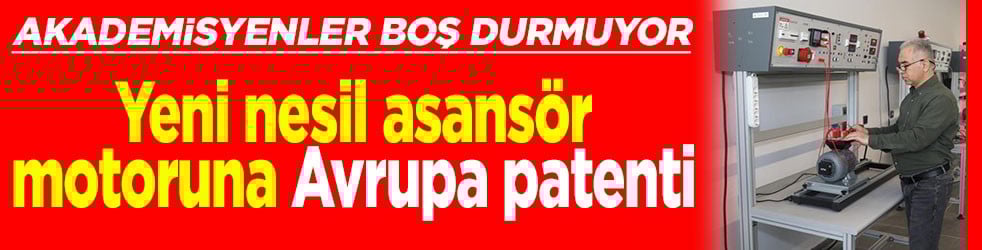 Yeni nesil asansör motoruna Avrupa patenti