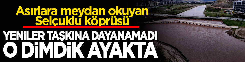 Yeniler taşkına dayanamadı, o dimdik ayakta: Asırlara meydan okuyan Selçuklu köprüsü!