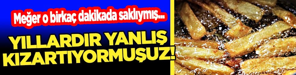 Yıllardır yanlış kızartıyormuşuz! Çıtır patatesin formülü aslında...