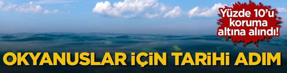 Yüzde 10’u koruma altına alındı! Okyanuslar için tarihi adım