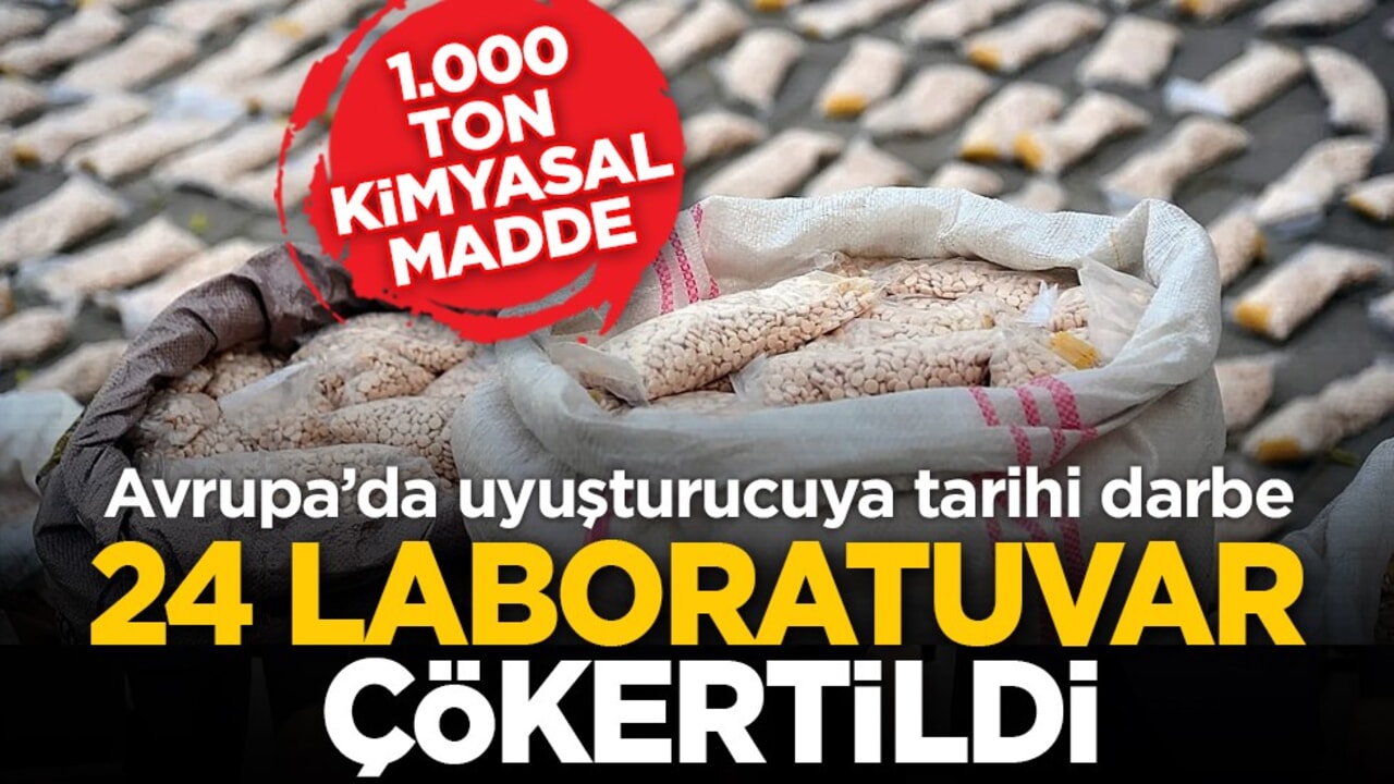 1.000 ton kimyasal madde: Avrupa’da uyuşturucuya tarihi darbe, 24 laboratuvar çökertildi