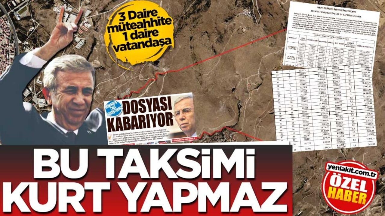 3 Daire müteahhite 1 daire vatandaşa! Bu taksimi kurt yapmaz