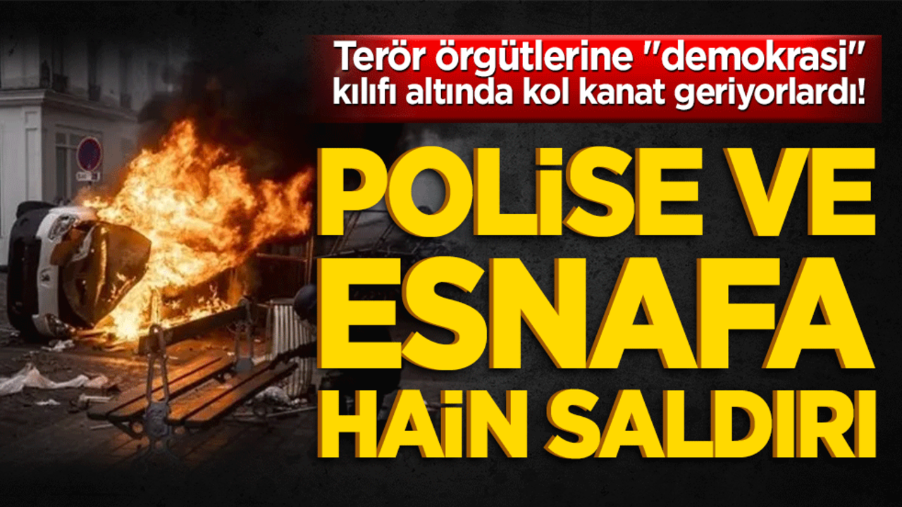 Almanya’da terör yandaşları sokağa indi: Polise ve esnafa hain saldırı!