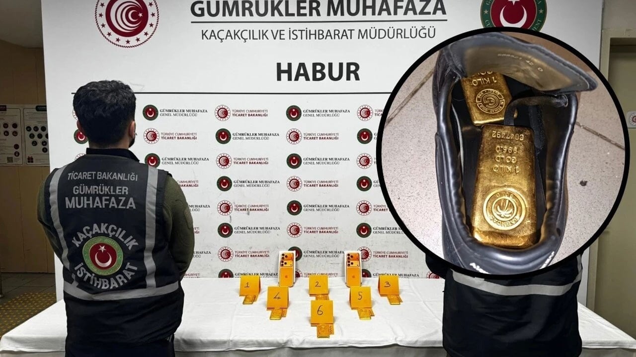 Ayakkabı tabanından 297 milyon liralık 41 kilo altın çıktı
