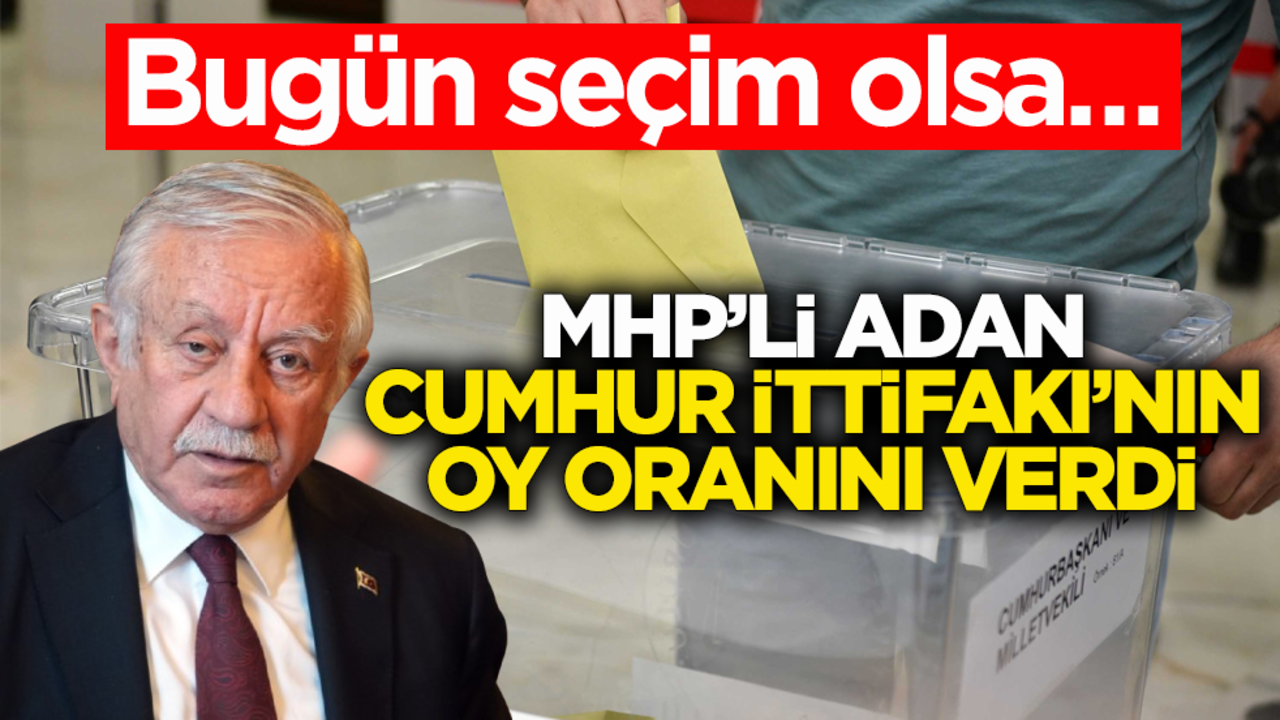 Bugün seçim olsa… MHP’li Adan, Cumhur İttifakı’nın oy oranını verdi