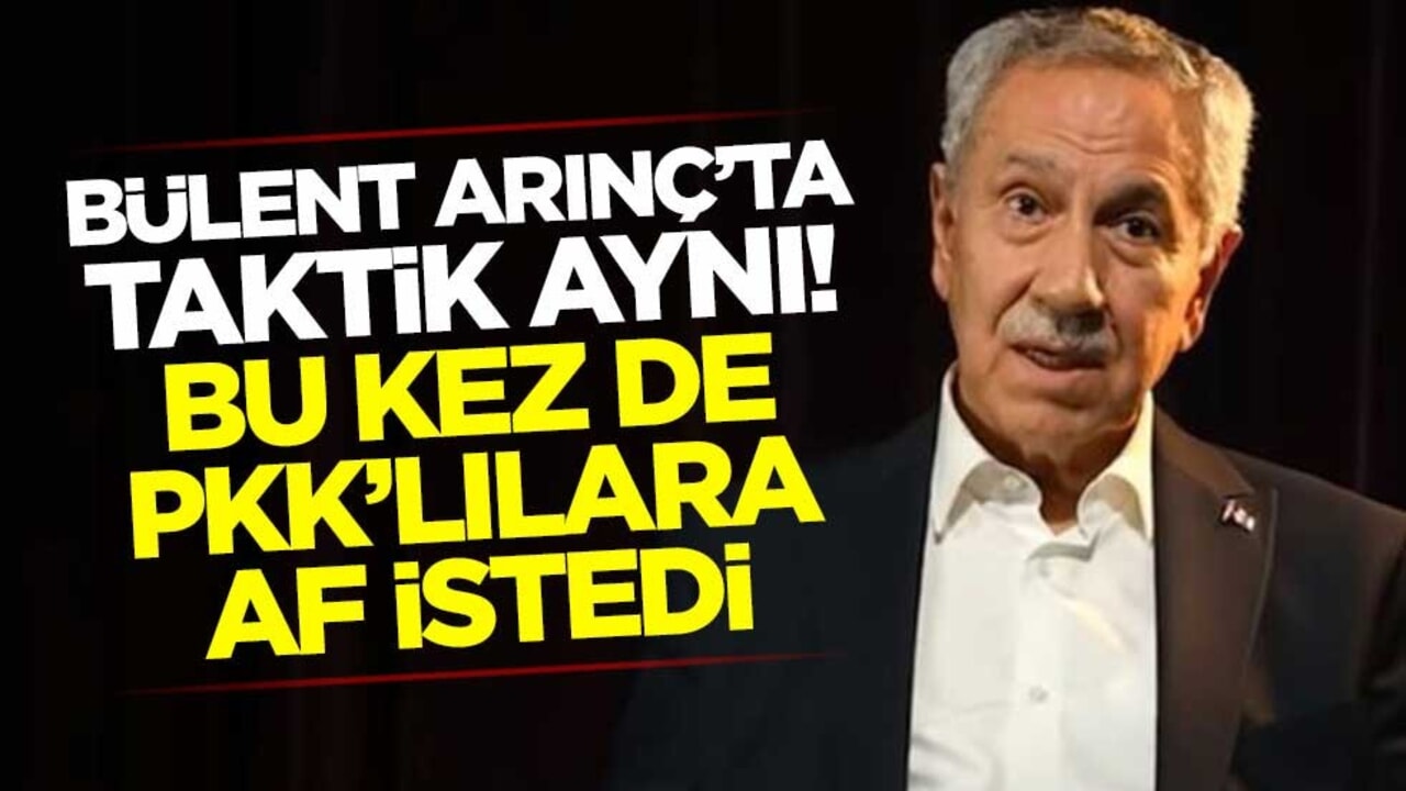 Bülent Arınç’ta taktik aynı! Bu kez de PKK’lılara af istedi