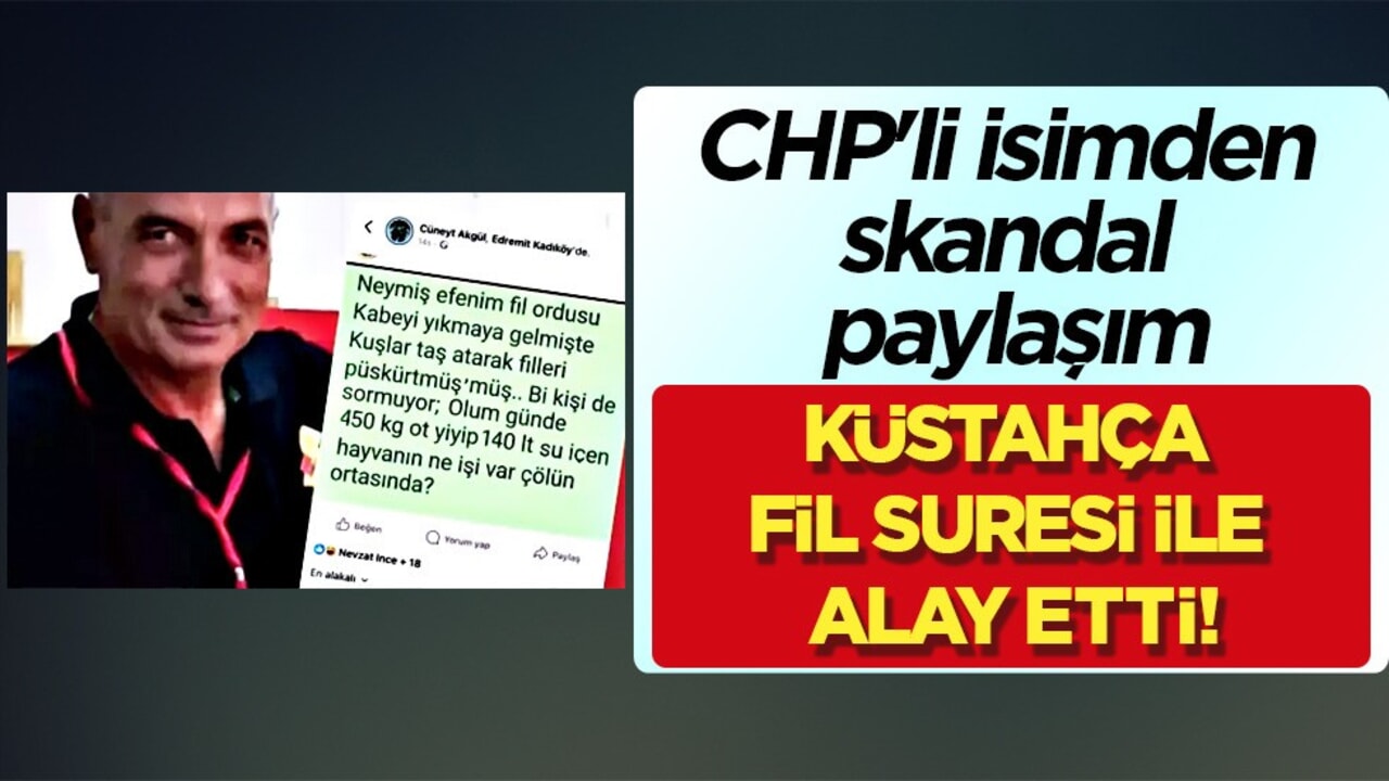 CHP'li isimden alaycı skandal paylaşım: Fil suresi ile dalga geçti! O isim görevden alındı... Hakaret etti