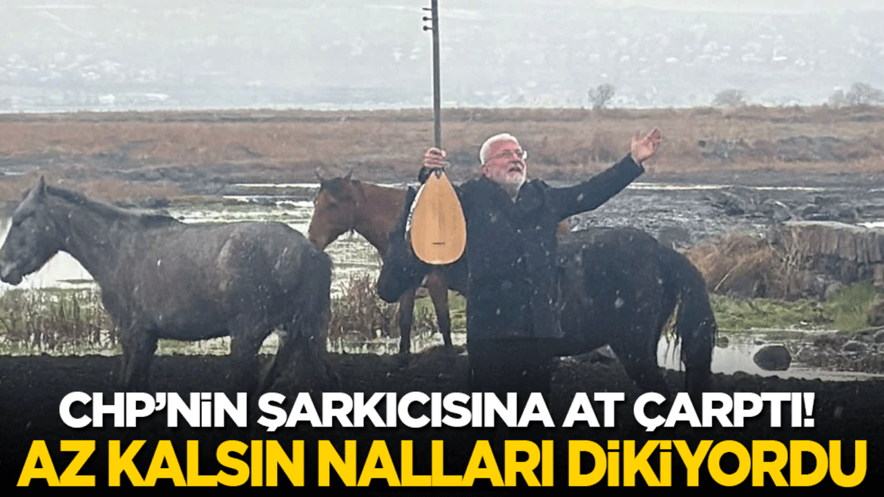 CHP’nin şarkıcısına at çarptı! Az kalsın nalları dikiyordu