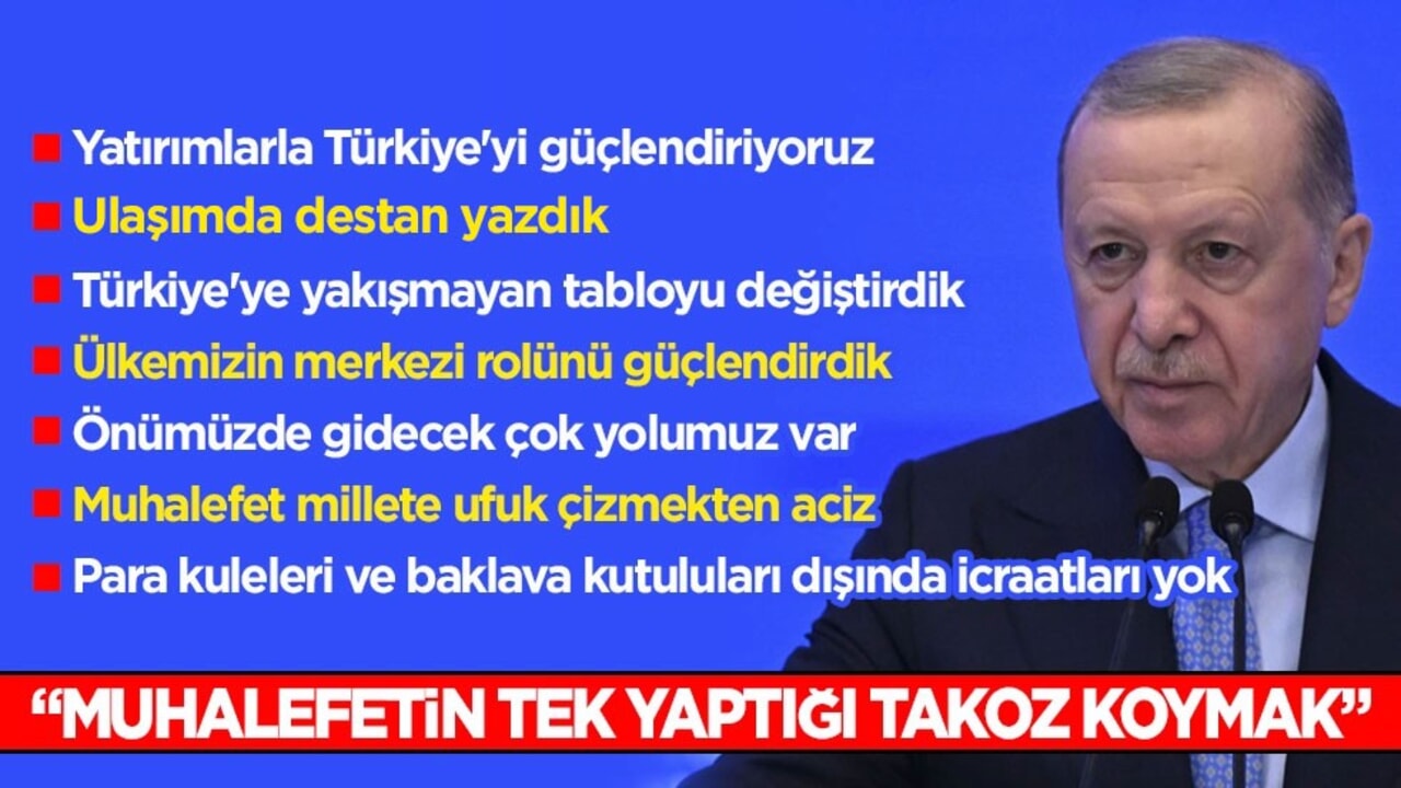 Cumhurbaşkanı Erdoğan’dan muhalefete ‘takoz’ göndermesi