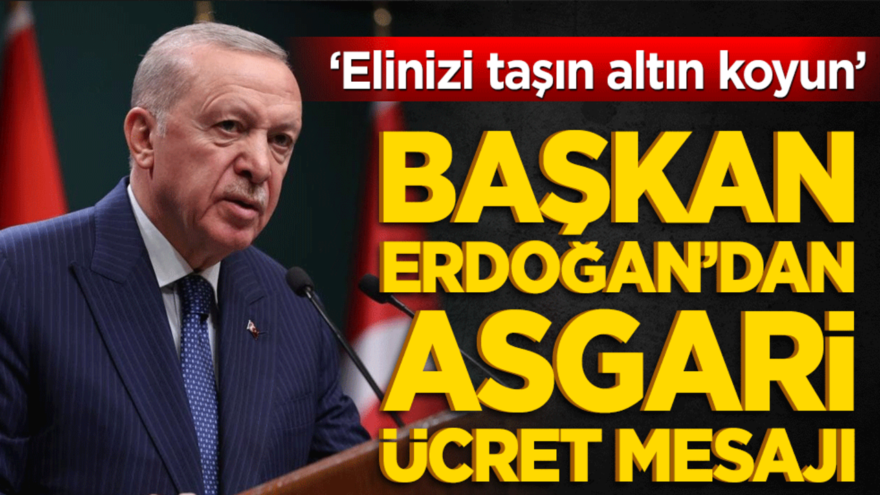 ‘Elinizi taşın altın koyun’ Başkan Erdoğan’dan asgari ücret mesajı