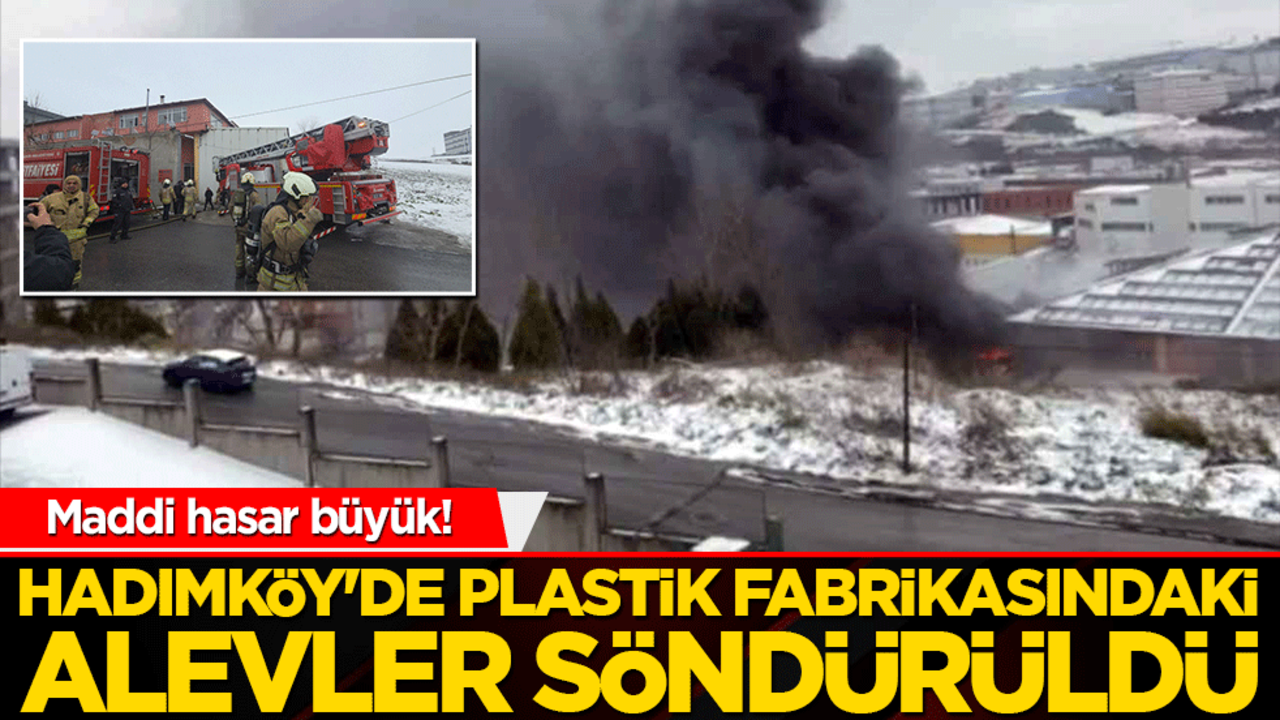 Hadımköy'de plastik fabrikasındaki alevler dindirildi! Maddi hasar büyük!
