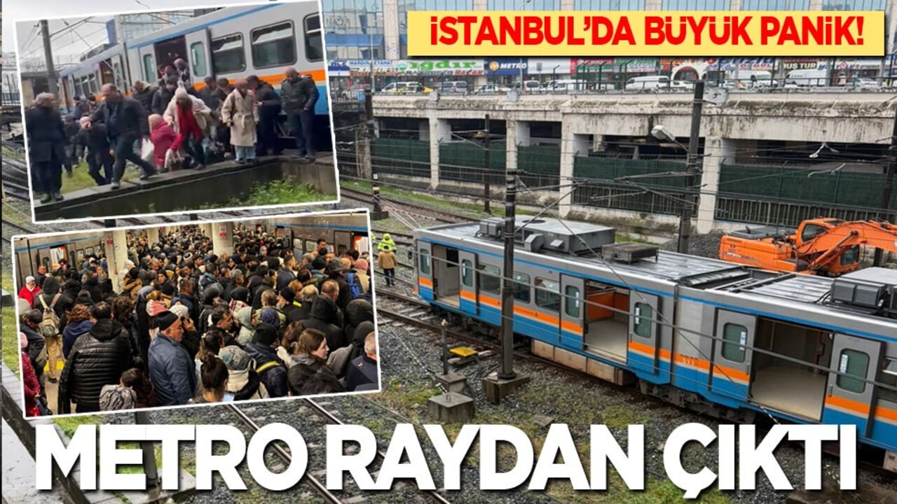 İstanbul’da büyük panik! Metro raydan çıktı: Yolcular tahliye edildi
