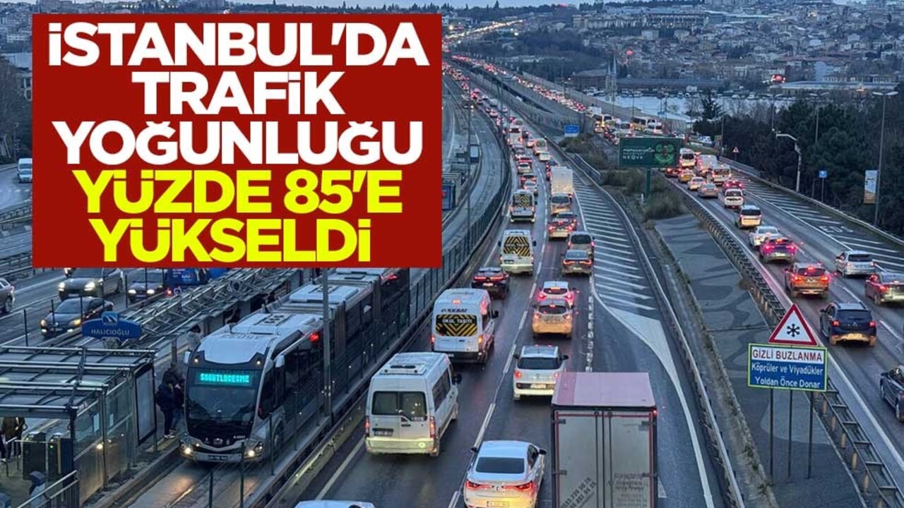 İstanbul'da trafik yoğunluğu yüzde 85'e yükseldi
