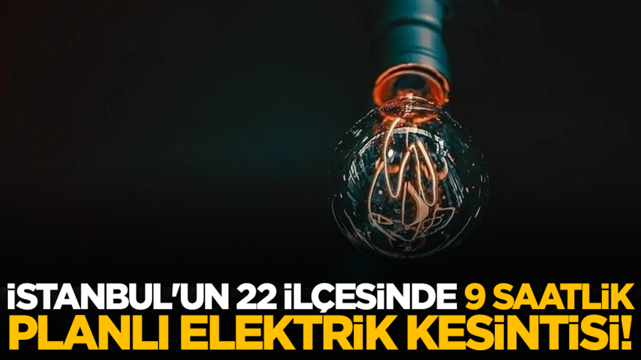 İstanbul'un 22 ilçesinde 9 saatlik planlı elektrik kesintisi yapılacak!