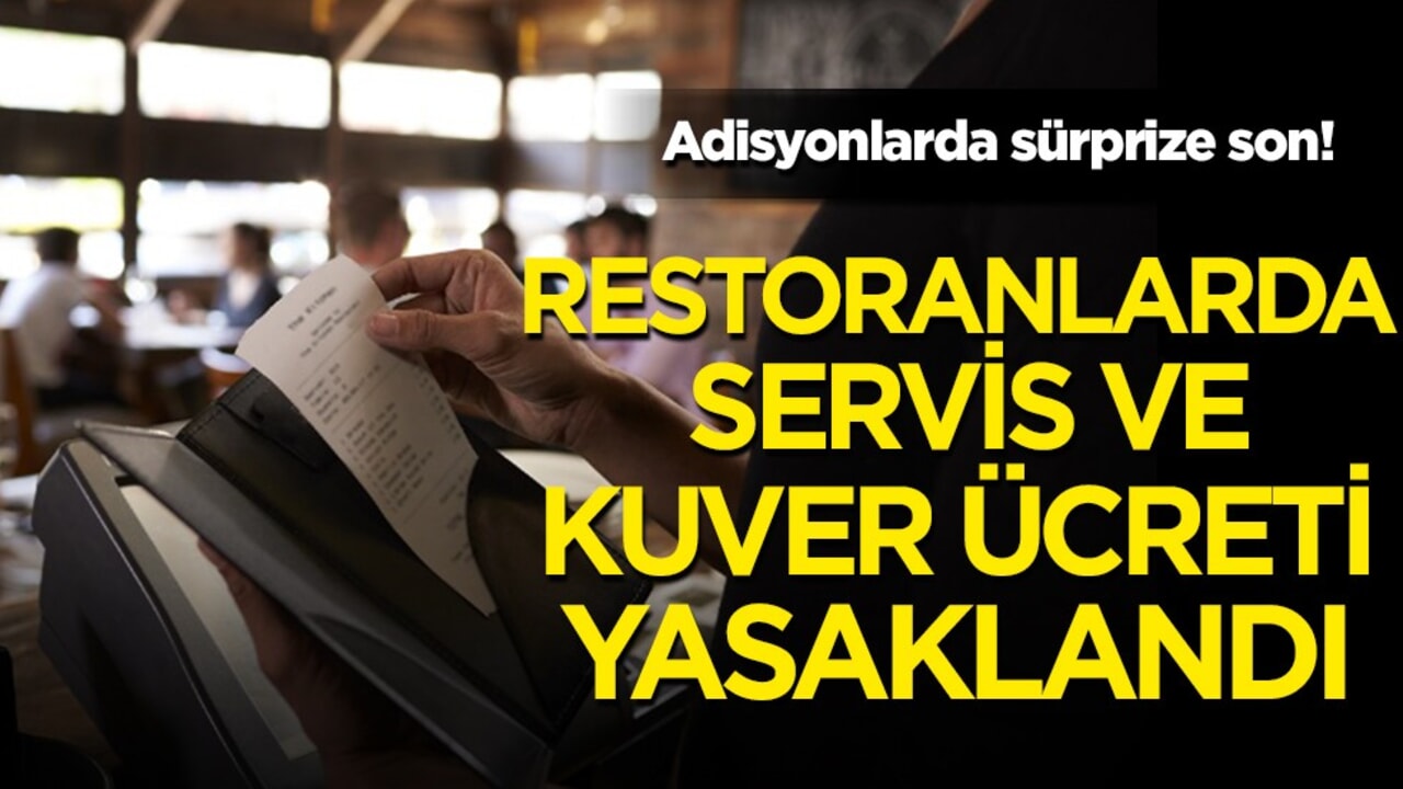 Kafe ve restoranlarda 'kuver' dönemi bitti: Ticaret Bakanlığı haksız ücrete "dur" dedi!