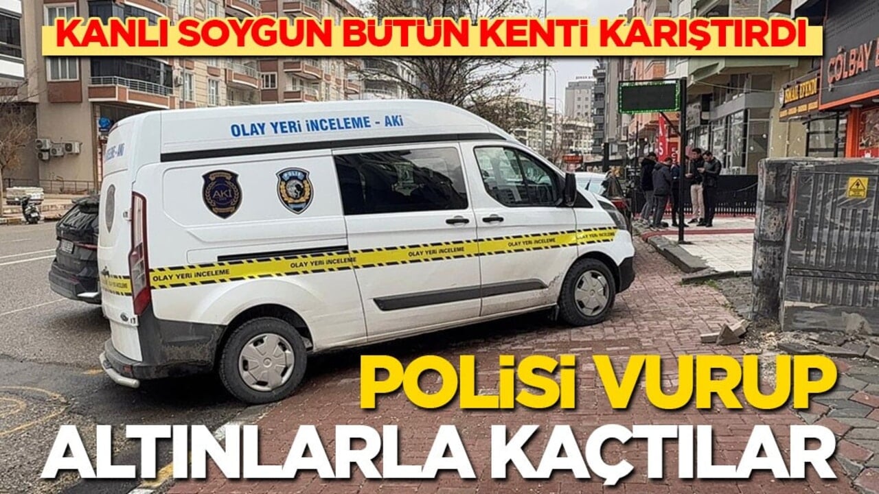 Kanlı kuyumcu soygunu bütün kenti karıştırdı: Polisi vurup altınlarla kaçtılar