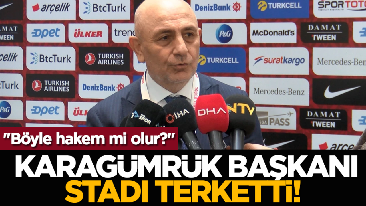 Karagümrük başkanı stadı terketti! "Böyle hakem mi olur?"