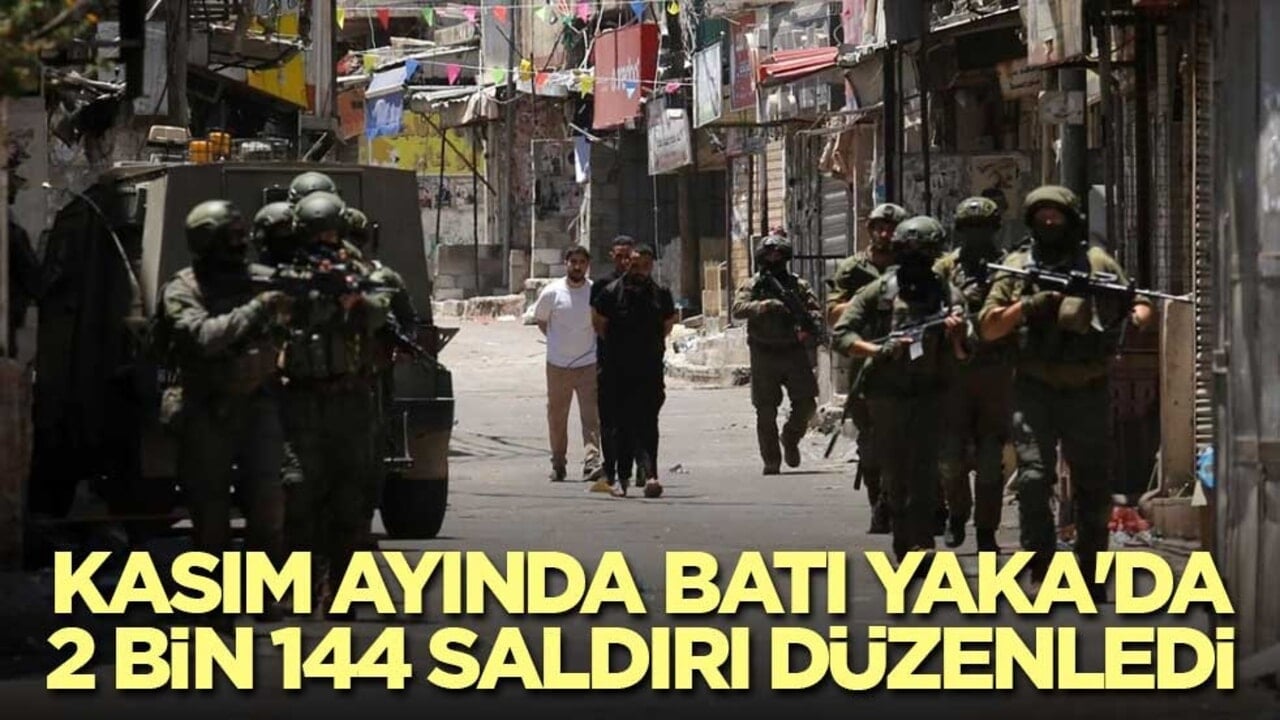 Kasım ayında Batı Yaka'da 2 bin 144 saldırı düzenledi