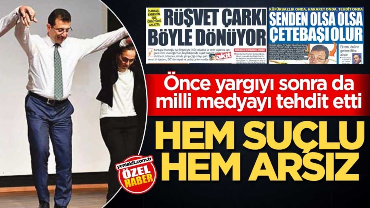 Önce yargıyı sonra da milli medyayı tehdit etti! Hem suçlu hem arsız