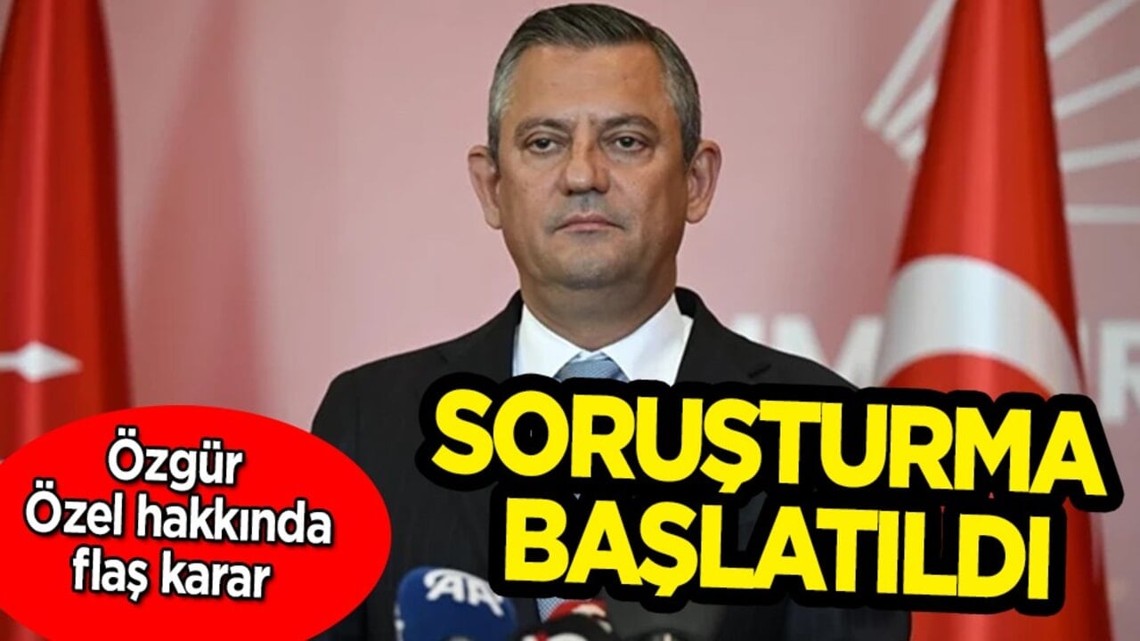 Özgür Özel hakkında flaş gelişme: 'Cumhurbaşkanına hakaret' suçundan re'sen soruşturma kararı verildi