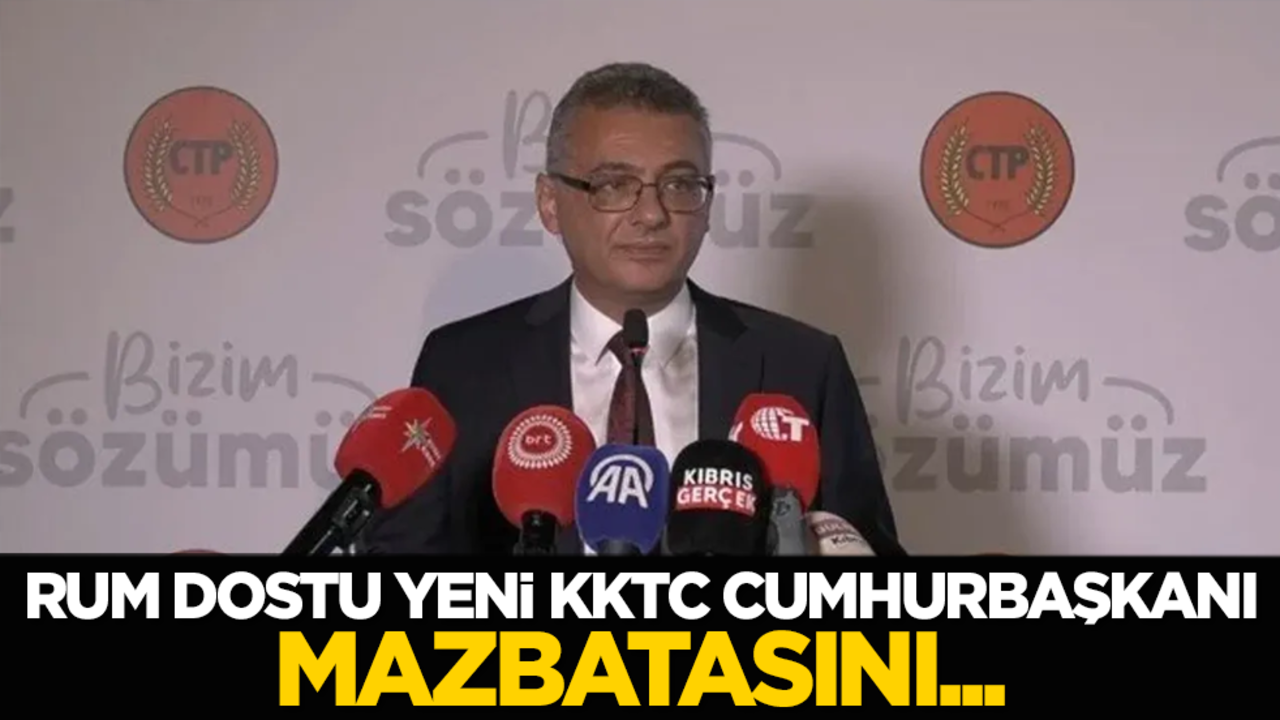 Rum dostu Yeni KKTC Cumhurbaşkanı mazbatasını...
