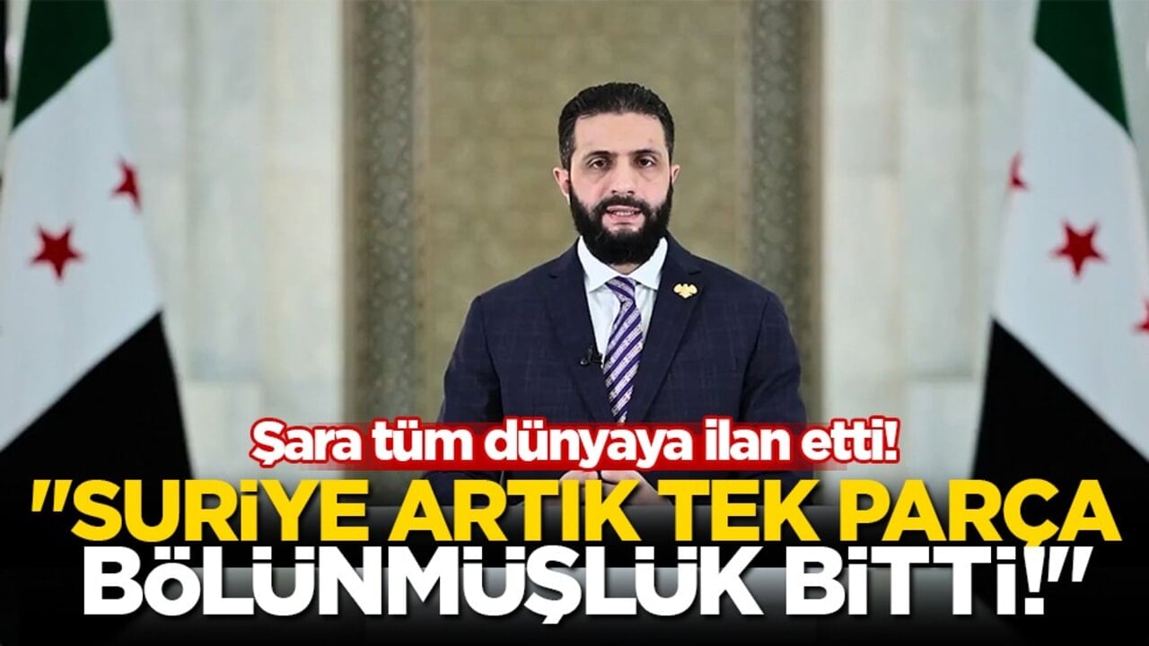 Suriye Cumhurbaşkanı Şara’dan tarihi mesaj: "Bu tüm Suriyelilerin kazancıdır!"