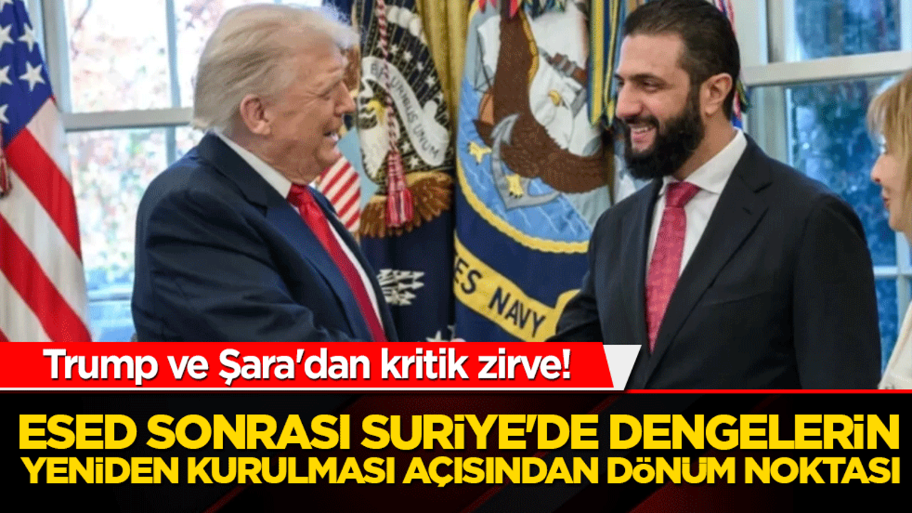 Trump ve Şara'dan kritik zirve! Suriye'de geçiş süreci için telefon trafiği
