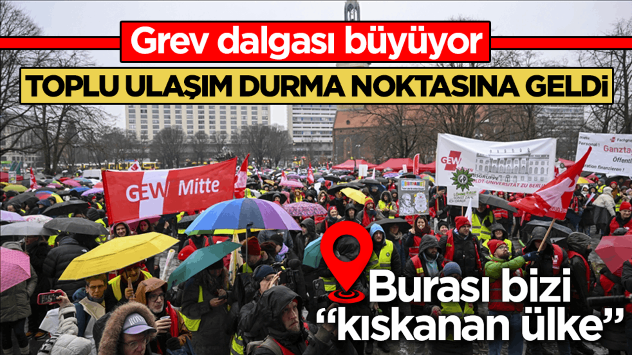 Yeni grev dalgası büyüyor! Almanya’da toplu ulaşım durma noktasına geldi