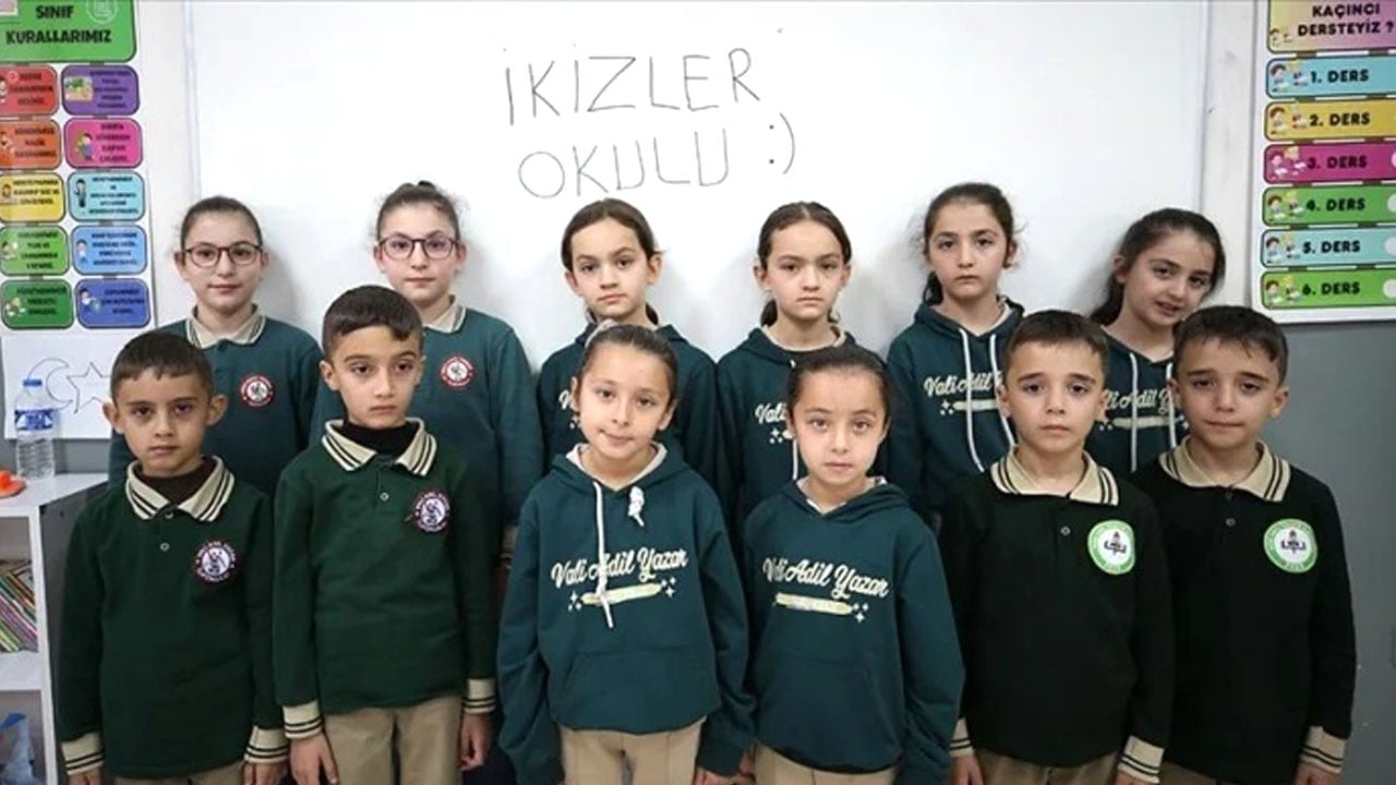 Aynı okulda 21 ikiz! Öğretmenler bile ayırt etmekte zorlanıyor