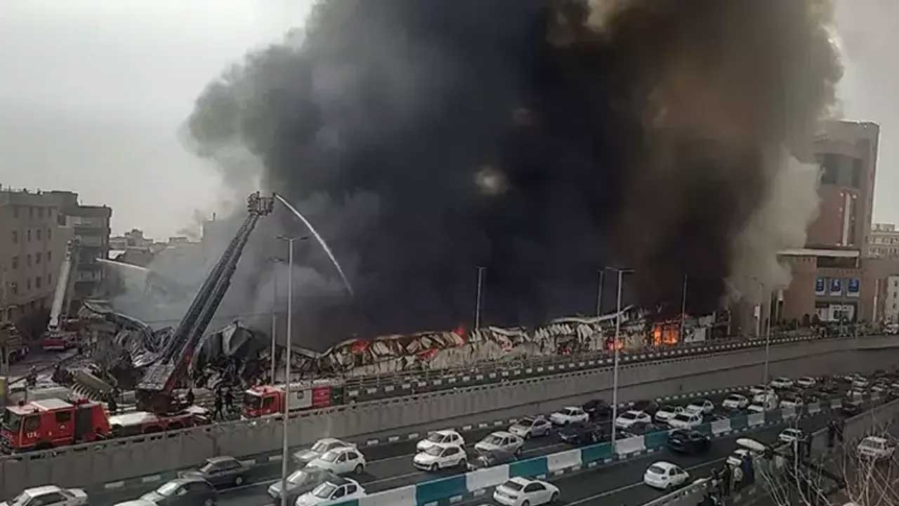 İran'ın başkenti Tahran'da büyük yangın