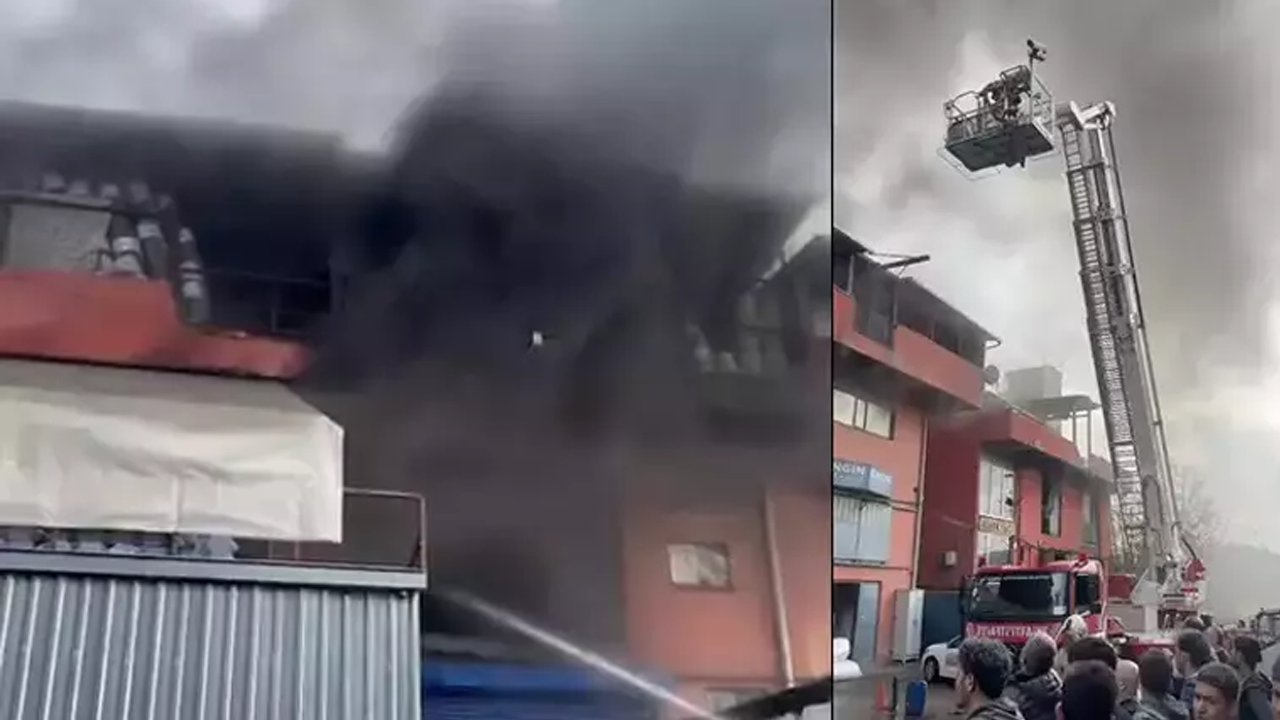 İstanbul'da plastik imalathanesinde yangın