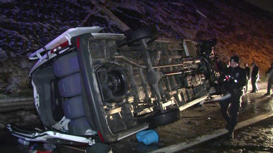 Kuzey Marmara Otoyolunda kar kazası