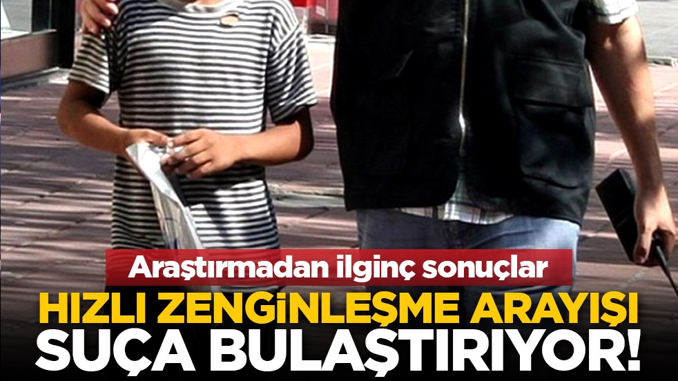Araştırmadan ilginç sonuçlar: Hızlı zenginleşme arayışı suça bulaştırıyor!