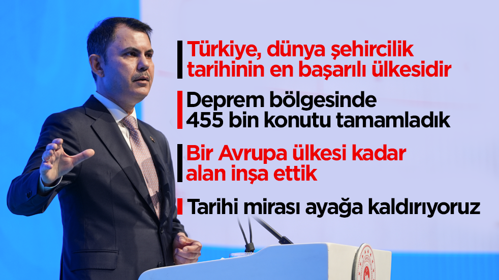Bakan Kurum: "Türkiye, dünya şehircilik tarihinin en başarılı ülkesidir"