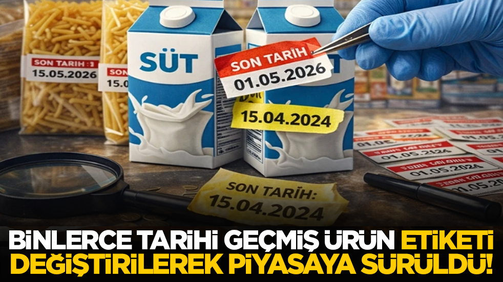Binlerce tarihi geçmiş ürün etiketi değiştirilerek piyasaya sürüldü!